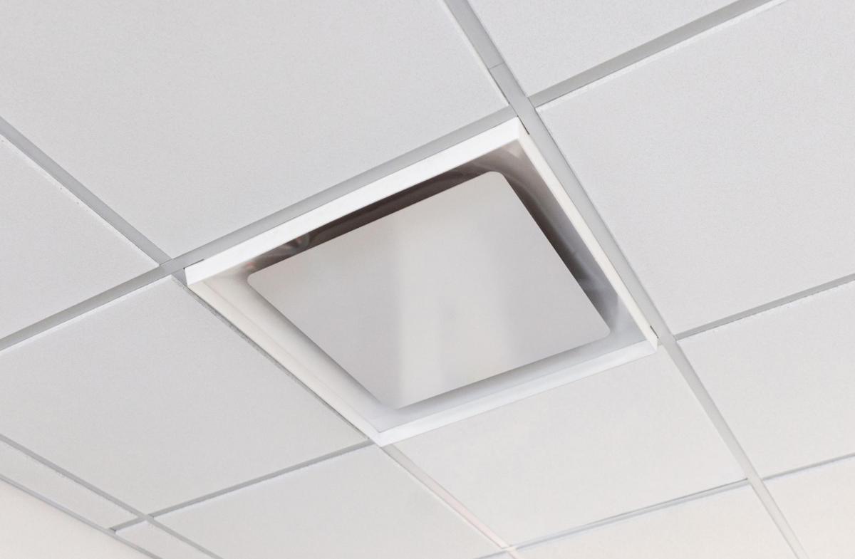 Nova Ceilings Dust Deflector applied to Ceiling Tile